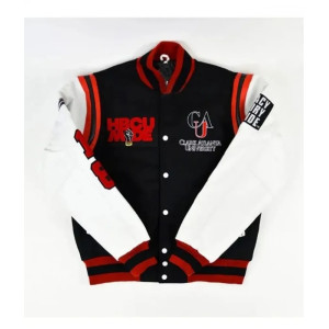 Clark Atlanta University Motto Varsity White And Black Jacket