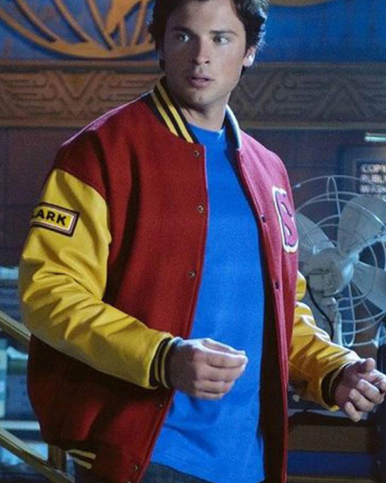 Clark Kent Smallville Letterman Red and Yellow Jacket