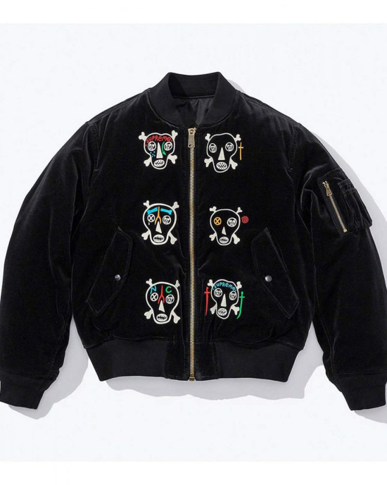 Clayton Patterson Skulls Supreme Velvet Jacket Clayton Patterson Skulls Supreme Velvet Jacket