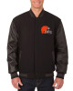 Cleveland Browns Black Varsity Wool/Leather Jacket