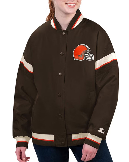 Cleveland Browns Tournament Brown Varsity Jacket