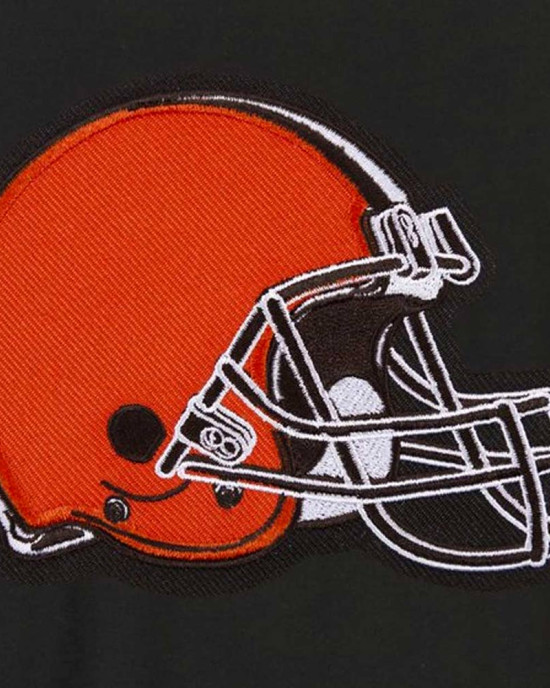 Cleveland Browns Varsity Black and Gray Wool Jacket