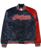 Cleveland Indians Navy and Red Varsity Satin Jacket