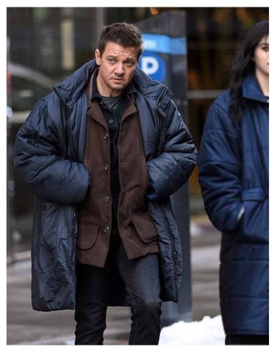 Clint Barton Hawkeye 2021 Jeremy Renner Puffer Coat