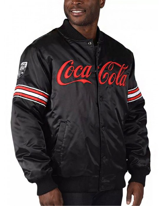Coca Cola Black Bomber Varsity Jacket