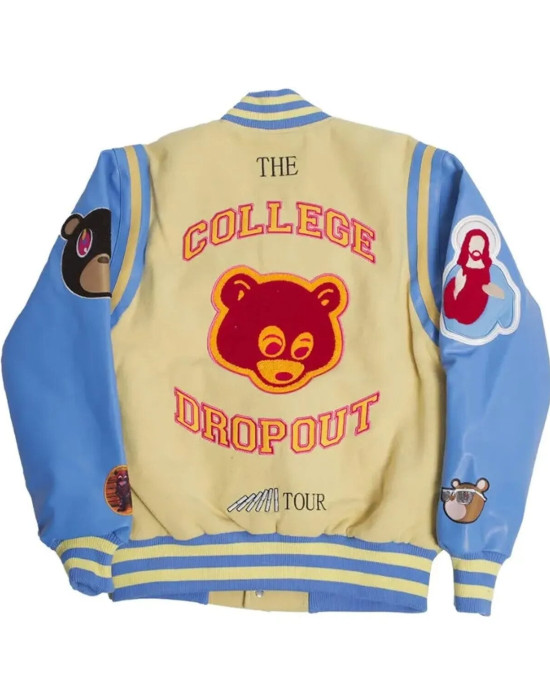 College Dropout We Don’t Care Letterman Jacket College Dropout We Don’t Care Letterman Jacket