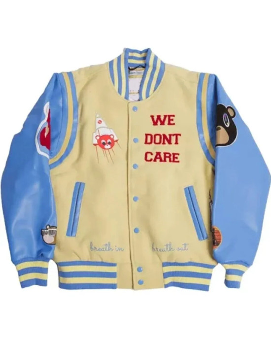 College Dropout We Don’t Care Letterman Jacket College Dropout We Don’t Care Letterman Jacket