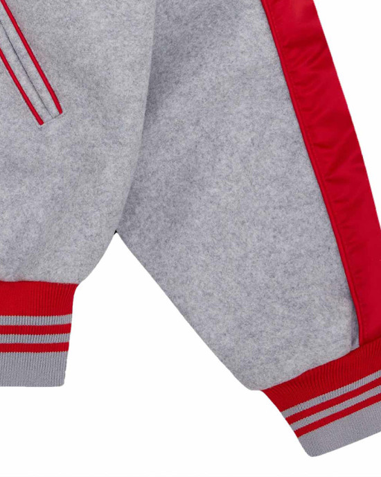 Cones and Bones ICECREAM Gray Varsity Jacket