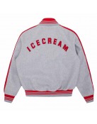 Cones and Bones ICECREAM Gray Varsity Jacket