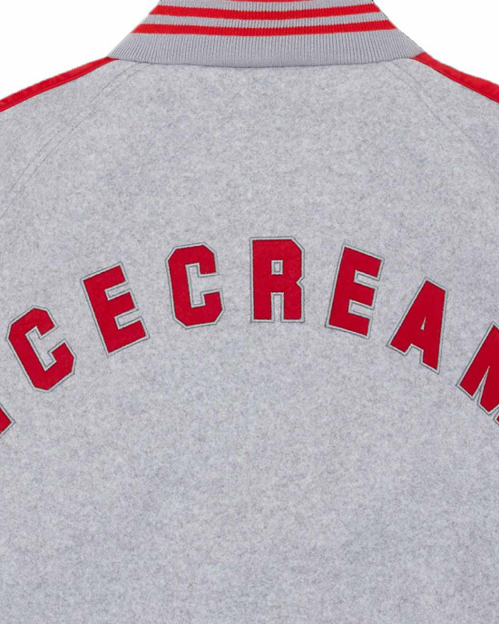 Cones and Bones ICECREAM Gray Varsity Jacket