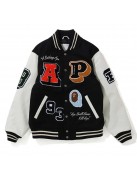 Crazy Patch Bape Wool Varsity Jacket