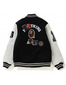 Crazy Patch Bape Wool Varsity Jacket