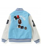 Crazy Patch Bape Wool Varsity Jacket