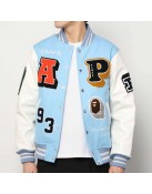 Crazy Patch Bape Wool Varsity Jacket