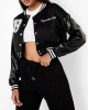 Cropped Beyond The Range Black Varsity Jacket Cropped Beyond The Range Black Varsity Jacket