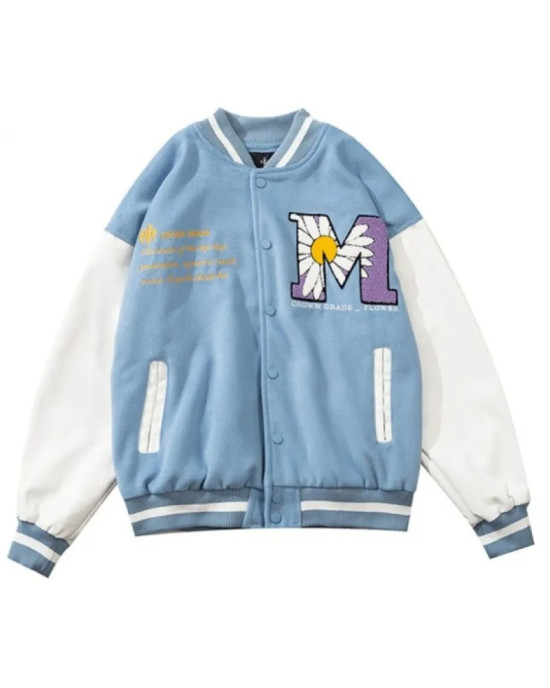 Crown Grade Flower Varsity Jacket Crown Grade Flower Varsity Jacket
