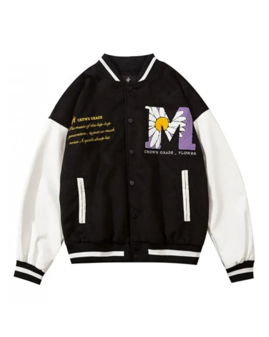 Crown Grade Flower Varsity Jacket Crown Grade Flower Varsity Jacket