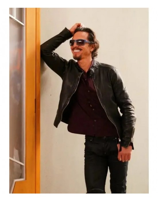 DMZ Benjamin Bratt Biker Leather Jacket