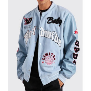 DaBaby Blue Letterman Varsity Jacket
