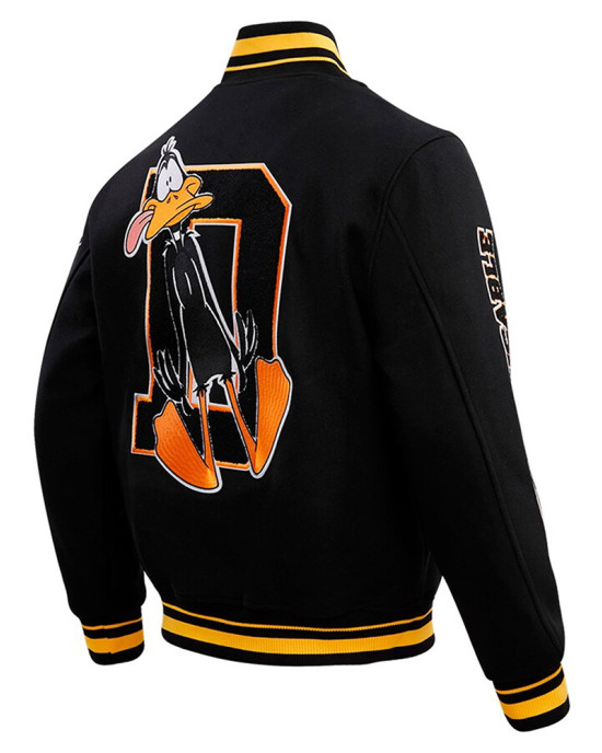Daffy Duck Looney Tunes Freeze Max Black Varsity Jacket Daffy Duck Looney Tunes Freeze Max Black Varsity Jacket