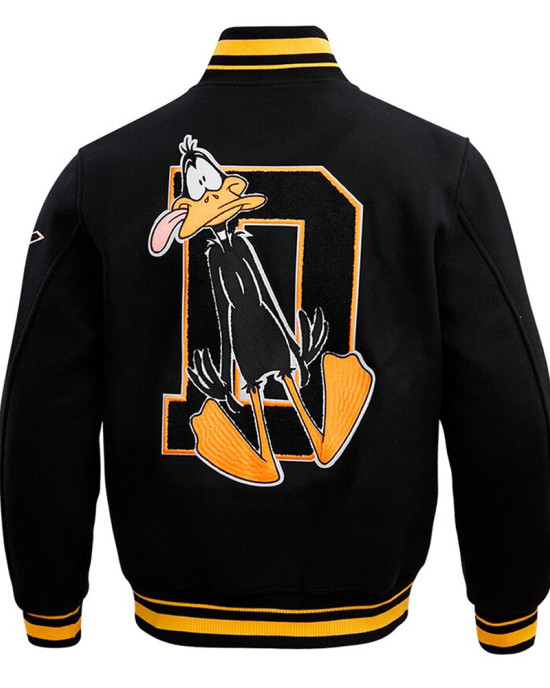 Daffy Duck Looney Tunes Freeze Max Black Varsity Jacket Daffy Duck Looney Tunes Freeze Max Black Varsity Jacket