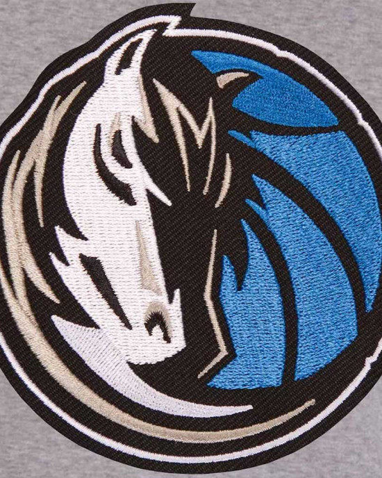 Dallas Mavericks Gray and Royal Varsity Wool Jacket Dallas Mavericks Gray and Royal Varsity Wool Jacket