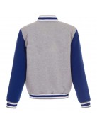 Dallas Mavericks Gray and Royal Varsity Wool Jacket