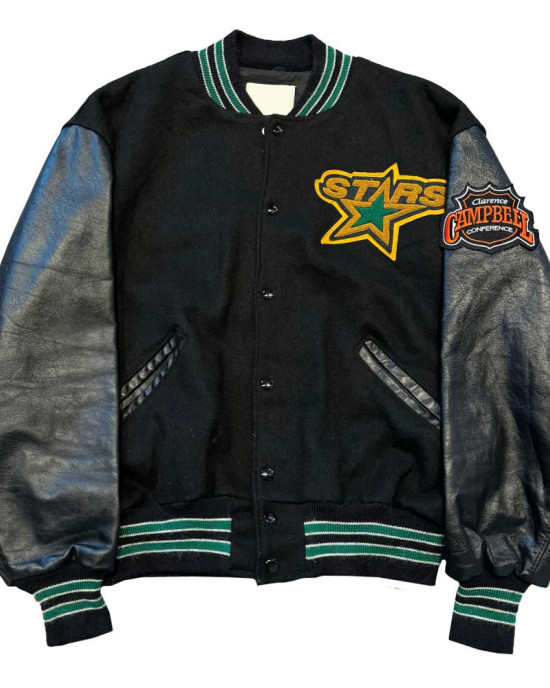 Dallas Stars 90’s Black Varsity Jacket Dallas Stars 90’s Black Varsity Jacket