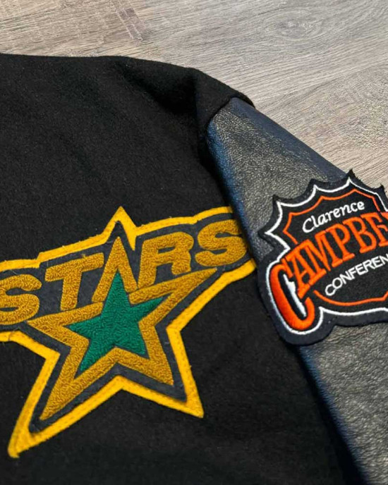 Dallas Stars 90’s Black Varsity Jacket Dallas Stars 90’s Black Varsity Jacket
