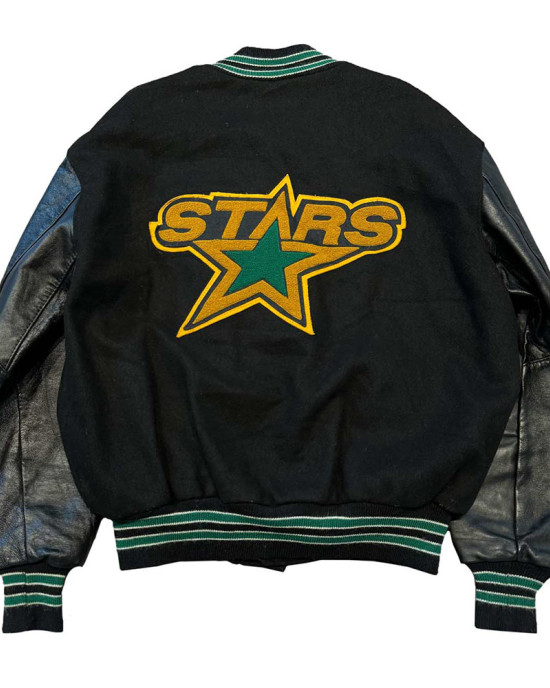 Dallas Stars 90’s Black Varsity Jacket Dallas Stars 90’s Black Varsity Jacket