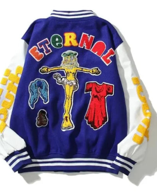 Damar Hamlin Super Bowl Blue Wool Varsity Jacket Damar Hamlin Super Bowl Blue Wool Varsity Jacket
