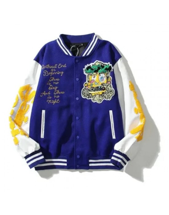 Damar Hamlin Super Bowl Blue Wool Varsity Jacket