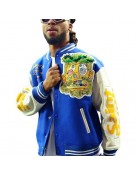 Damar Hamlin Super Bowl Blue Wool Varsity Jacket