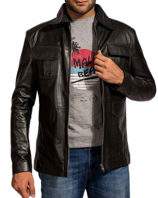 Damon Salvatore The Vampire Diaries Leather Jacket