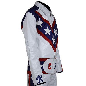 Daredevil Evel Knievel Leather Motorcycle Jacket Costume