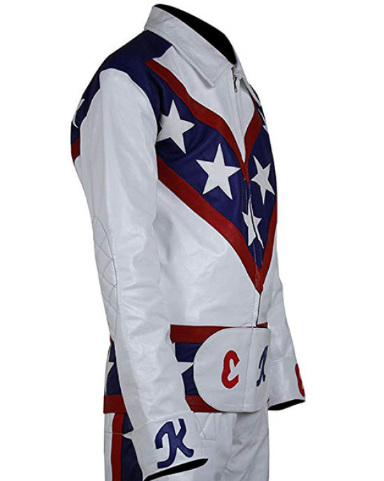 Daredevil Evel Knievel Leather Motorcycle Jacket Costume Daredevil Evel Knievel Leather Motorcycle Jacket Costume