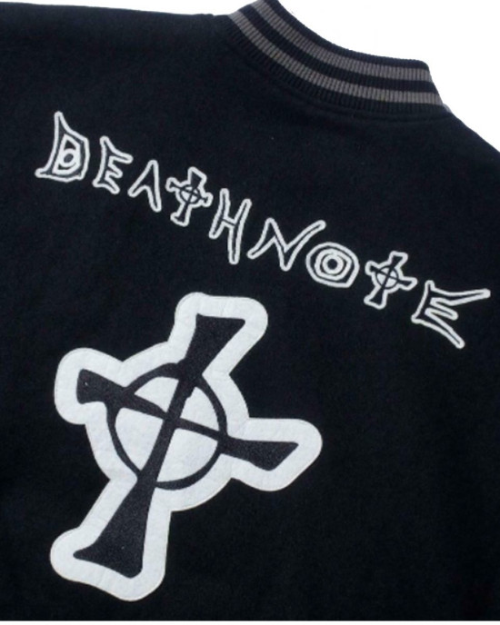 Death Note Wool/Leather Black Varsity Jacket