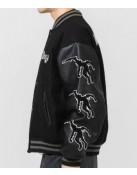 Death Note Wool/Leather Black Varsity Jacket