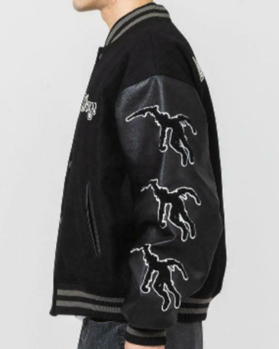 Death Note Wool/Leather Black Varsity Jacket
