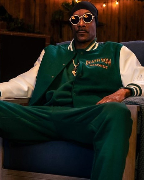 Death Row Records Snoop Dogg Green Varsity Jacket Death Row Records Snoop Dogg Green Varsity Jacket