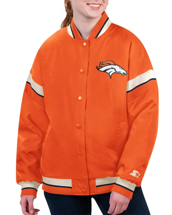 Denver Broncos Tournament Orange Varsity Jacket