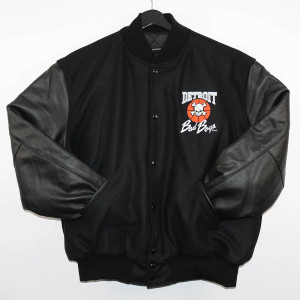 Detroit Bad Boys Varsity Black Jacket