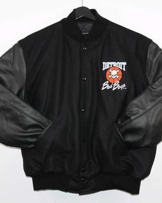 Detroit Bad Boys Varsity Black Jacket Detroit Bad Boys Varsity Black Jacket