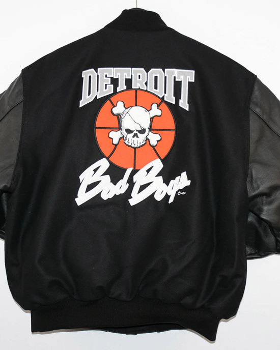 Detroit Bad Boys Varsity Black Jacket Detroit Bad Boys Varsity Black Jacket