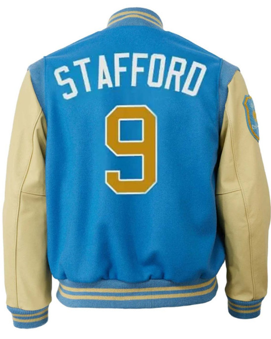 Detroit Lions 9 Matthew Stafford Varsity Jacket