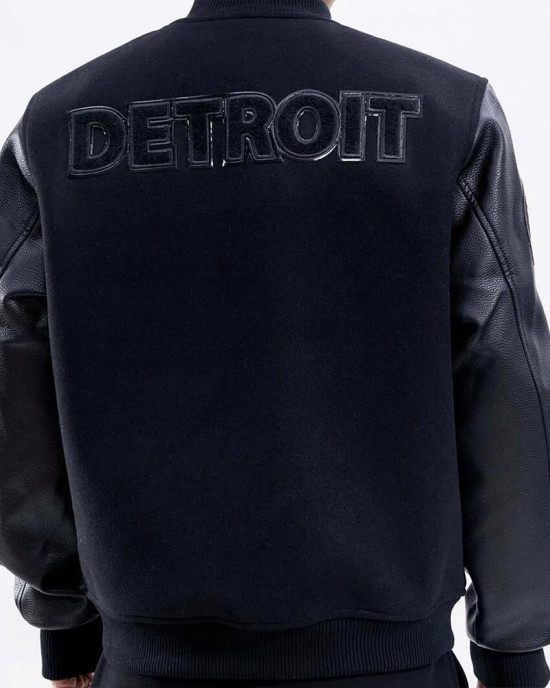 Detroit Lions Letterman Varsity Black Jacket Detroit Lions Letterman Varsity Black Jacket