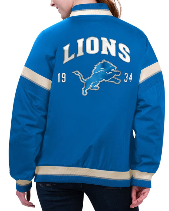 Detroit Lions Tournament Blue Varsity Jacket