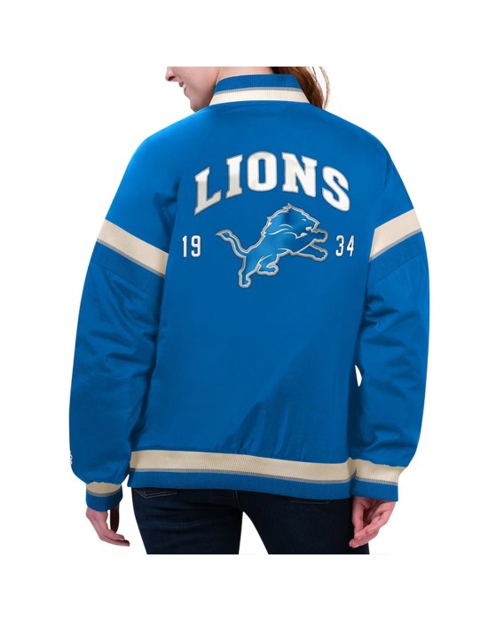Detroit Lions Tournament Blue Varsity Jacket
