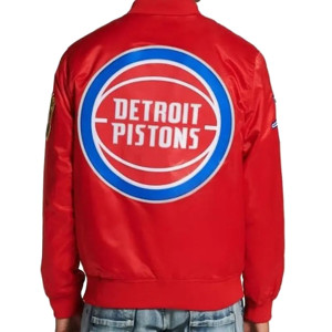 Detroit Pistons Red Bomber Jacket
