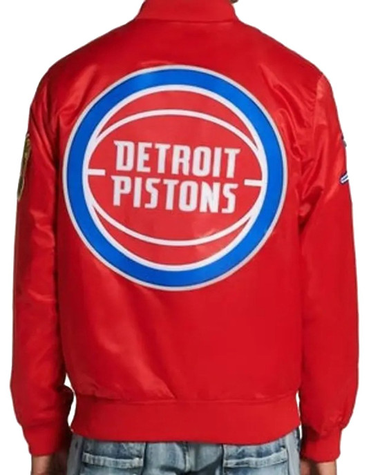 Detroit Pistons Red Bomber Jacket Detroit Pistons Red Bomber Jacket